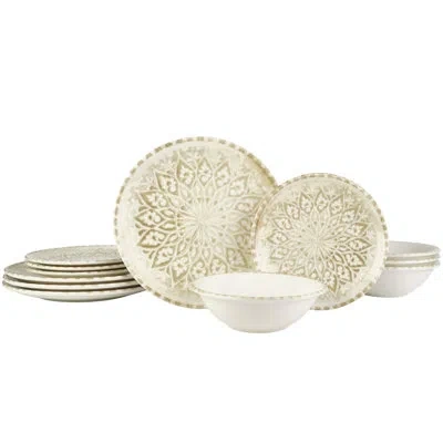 Pfaltzgraff Solara 12-piece Dinnerware Set, Service For 4 In Tan