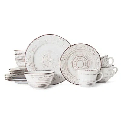Pfaltzgraff Trellis 16-piece Stoneware Dinnerware Set, Service For 4 In White