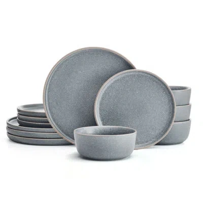 Pfaltzgraff Victoria 12-piece Stoneware Dinnerware Set, Service For 4 In Blue
