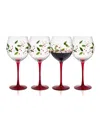 Pfaltzgraff 4 Piece Wine Goblets Set In Assorted