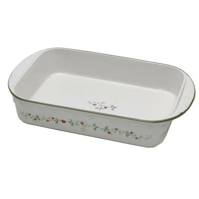 Pfaltzgraff Winterberry 13 In. Rectangular Baker In White
