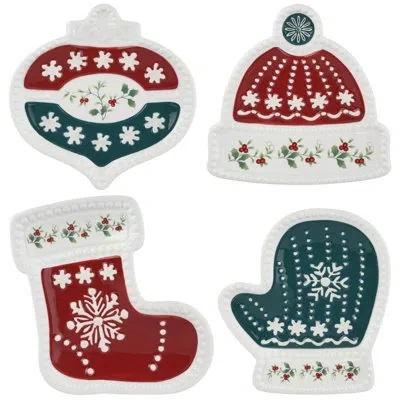 Pfaltzgraff Winterberry Accent Plates, Set Of 4 In Multi