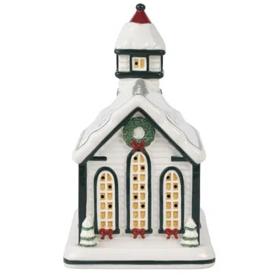 Pfaltzgraff Winterberry Led Church Holiday Décor In White
