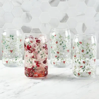 Pfaltzgraff Winterberry Seltzer Glasses, Set Of 4 In Multi
