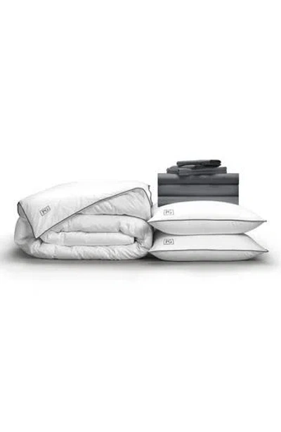 Pg Goods Pillow Guy Luxe Soft & Smooth Perfect Bedding Bundle 13-piece Set In Charcoal