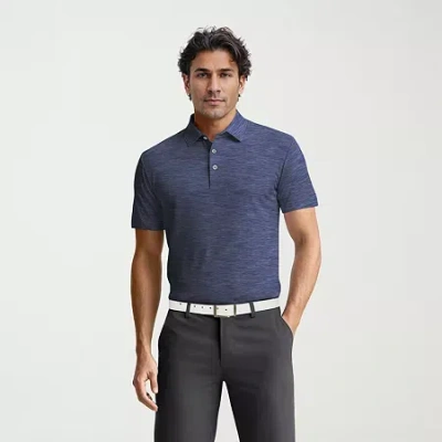 Pga Tour Airflux Heathered Mens Regular Fit Short Sleeve Polo Shirt In Multi