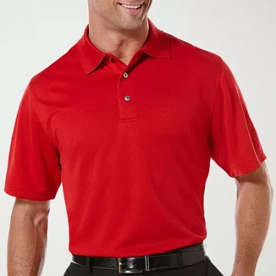 Pga Tour Airflux Mens Regular Fit Short Sleeve Polo Shirt In Animal Print