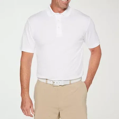 Pga Tour Airflux Mens Regular Fit Short Sleeve Polo Shirt In White