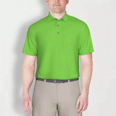 Pga Tour Airflux Polo Shirt Men's Green Flash Short Sleeve Pullover Fts931