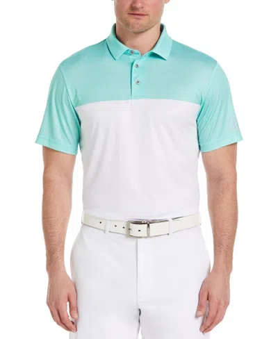 Pga Tour Airflux Polo Shirt Men's Green Stretch Short Sleeve Performance Fts920 In Multi
