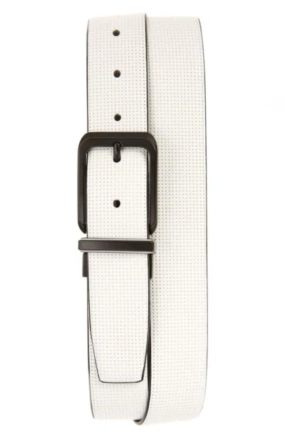 Pga Tour Faux Leather Belt In White