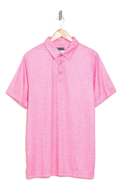 Pga Tour Geo Print Golf Polo In Pink