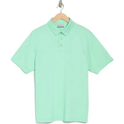 Pga Tour Horizontal Micro Polo In Spring Bud
