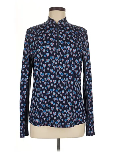 Pre-owned Pga Tour Long Sleeve Blouse In Blue