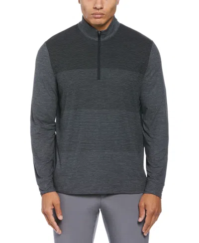 Pga Tour Lux Touch Ombre Golf Sweater Mens Gray Zip Pullover Fts810