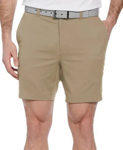 Pga Tour Men's Moisture Wicking Active Waistband 9" Golf Shorts In Chinchilla
