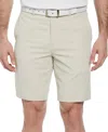 Pga Tour Men's Moisture Wicking Active Waistband 9" Golf Shorts In Silver Lining