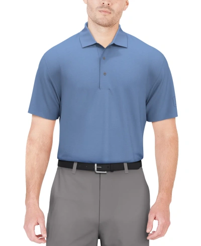 Pga Tour Men's Airflux Mesh Golf Polo Shirt In Della Robbia Blue
