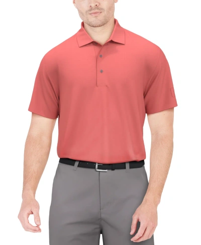 Pga Tour Men's Airflux Mesh Golf Polo Shirt In Shell Pink