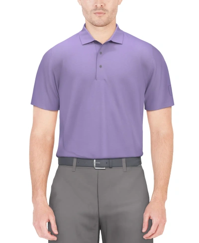 Pga Tour Men's Airflux Mesh Golf Polo Shirt In Violet Tulip