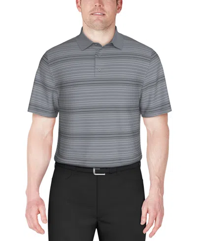 Pga Tour Men's Altered Stripe Short Sleeve Golf Polo Shirt In Tradewinds