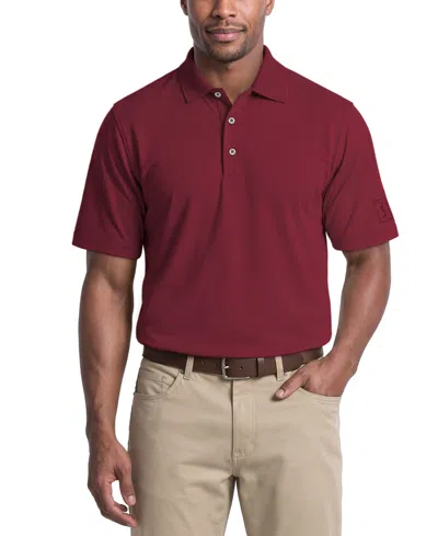 Pga Tour Men's Apparel Golf Regular-fit Polo Shirt In Burgundy