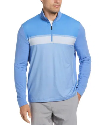 Pga Tour Men's Chest Stripe Ombre Sweater In Provence In Multi