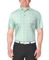 Pga Tour Men's Classic-fit Geo-print Golf Polo Shirt In Green
