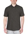 Pga Tour Men's Jasper Airflux Short Sleeve Performance Polo Shirt In Charcoal W