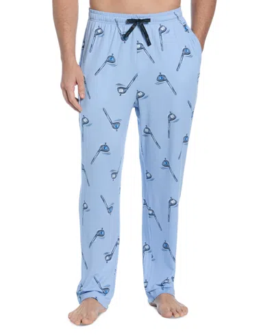 Pga Tour Men's Deluxe Touch Knit Golf Pajama Pant In Cerulean