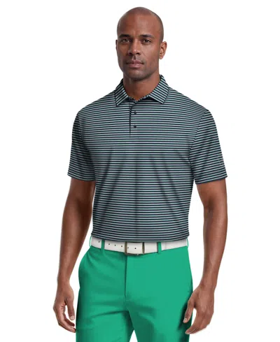 Pga Tour Men's Feeder Stripe Golf Polo Shirt In Green