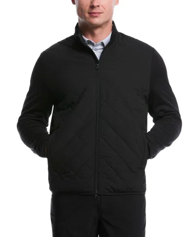 Pga Tour Men's Full-zip Long-sleeve Jacket In Black