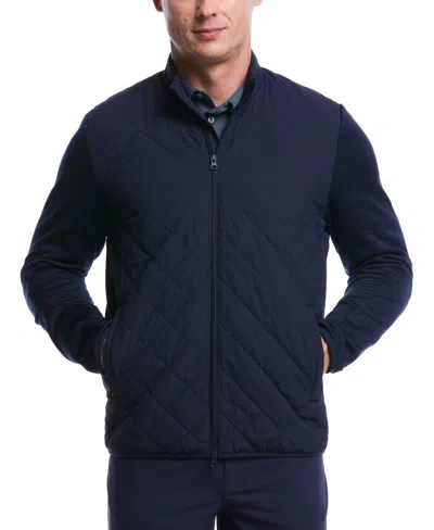 Pga Tour Men's Full-zip Long-sleeve Jacket In Blue