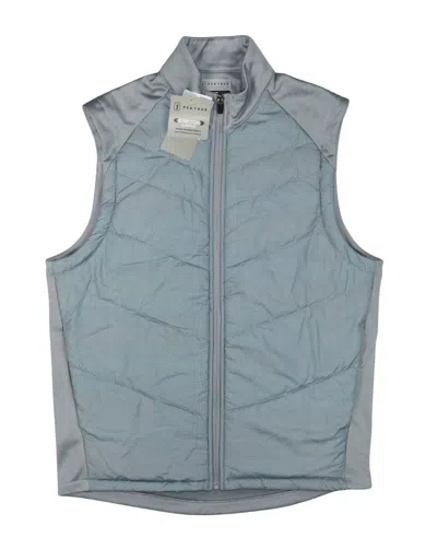 Pga Tour Men's Full-zip Thermal Stretch Fleece Lining Golf Vest In Quarry In Gray