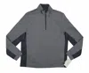 Pga Tour Men's Golf Thermal Stretch 1/4 Zip Pullover Jacket In Black In Gray
