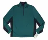Pga Tour Men's Golf Thermal Stretch 1/4 Zip Pullover Jacket In Dark Green In Green