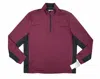 Pga Tour Men's Golf Thermal Stretch 1/4 Zip Pullover Jacket In Fig Red In Pink