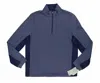 Pga Tour Men's Golf Thermal Stretch 1/4 Zip Pullover Jacket In Peacoat Navy In Blue