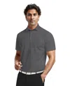 Pga Tour Men's Heathered Stripe Golf Polo Shirt In Gray