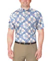 Pga Tour Men's Hibiscus-print Polo Shirt