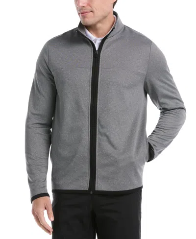 Pga Tour Men's Horizontal Fleece Full-zip Sweatshirt In Neutral