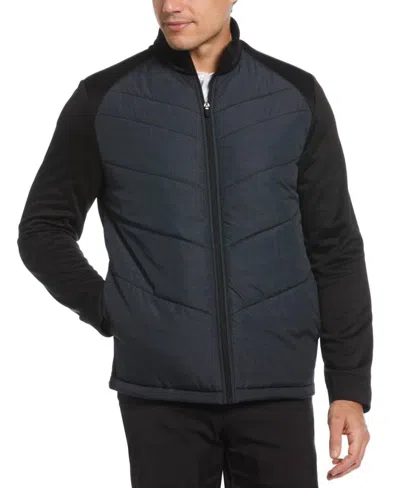 Pga Tour Men's Insulated Jacket In Caviar In Blue