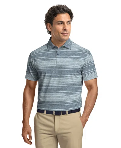 Pga Tour Men's Jaspe Stripe Golf Polo Shirt In Blue