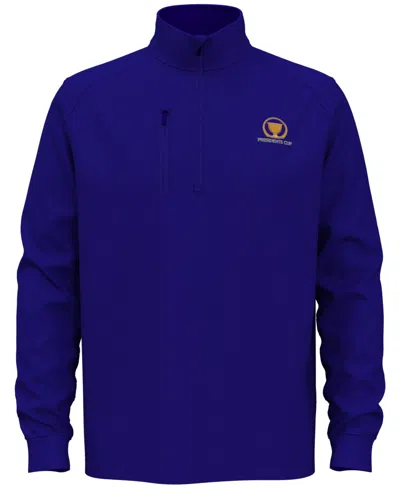 Pga Tour Men's Long-sleeve Ottoman Quarter-zip Sweater In Surf The W