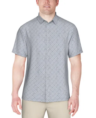 Pga Tour Men's Medallion-print Shirt In Tradewinds