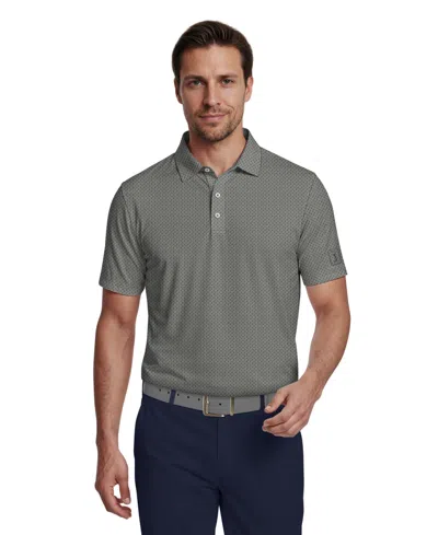 Pga Tour Men's Micro Argyle Jacquard Short-sleeve Golf Polo Shirt In Multi