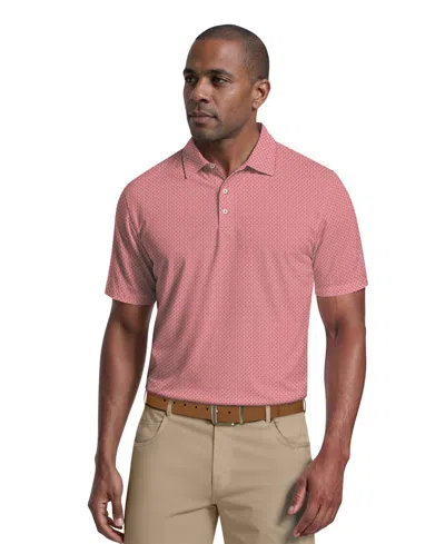 Pga Tour Men's Micro Argyle Jacquard Short-sleeve Golf Polo Shirt In Multi