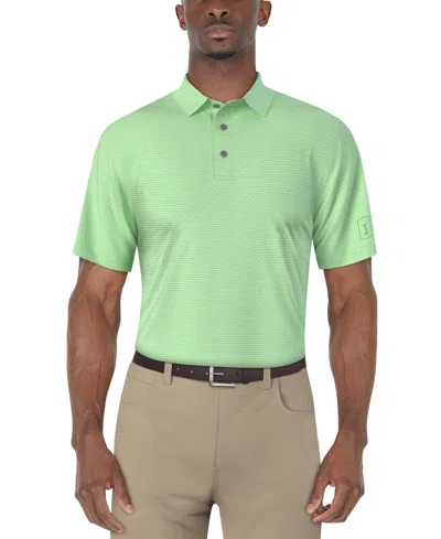Pga Tour Men's Micro-jacquard Polo Shirt In Green