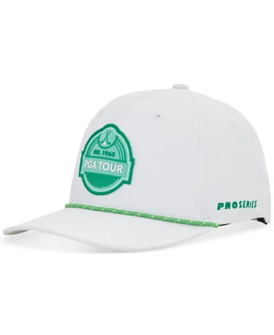 Pga Tour Men's Premium Label Golf Cap In Bright Whi