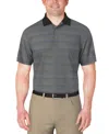 Pga Tour Men's Short Sleeve Birdseye Jacquard Polo Shirt In Burgundy